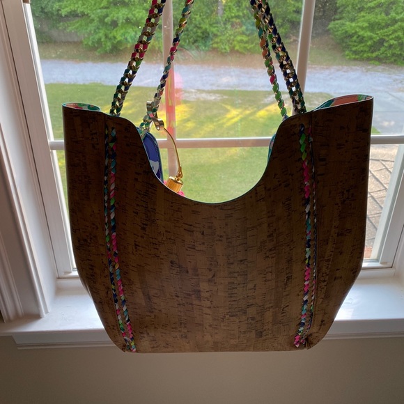 Lilly Pulitzer Oversized Tote with Pom Poms - Picture 6 of 8